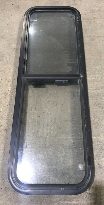 Used Black Radius Opening Window : 49" W x 15 1/4" H x 2" D