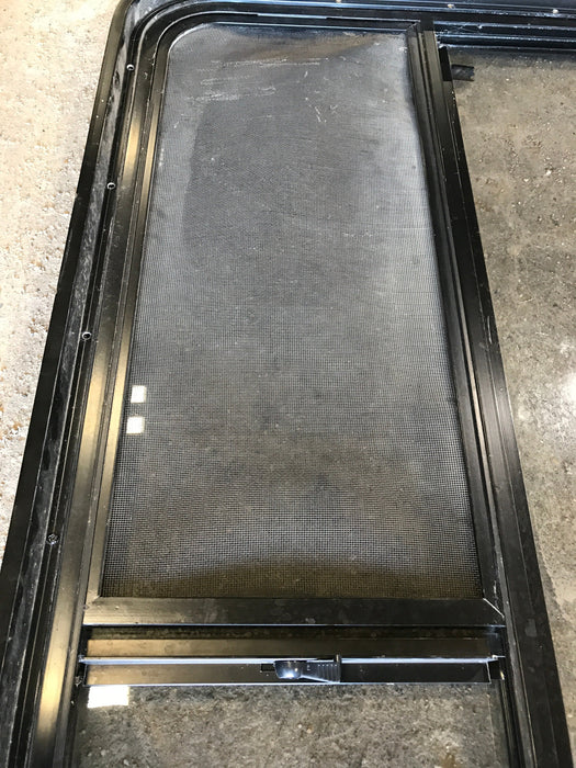 Used Black Radius Opening Window : 47 1/2" W x 30" H x 2" D