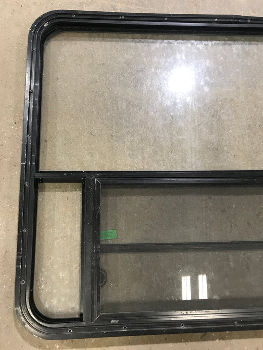 Used Black Radius Opening Window : 48" W x 34 1/2" H x 2" D