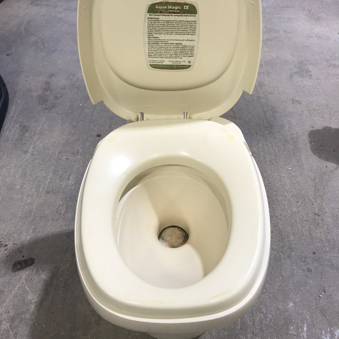 Used Complete Thetford, Hand Flush, Off-White - AQUA MAGIC IV - Young Farts RV Parts