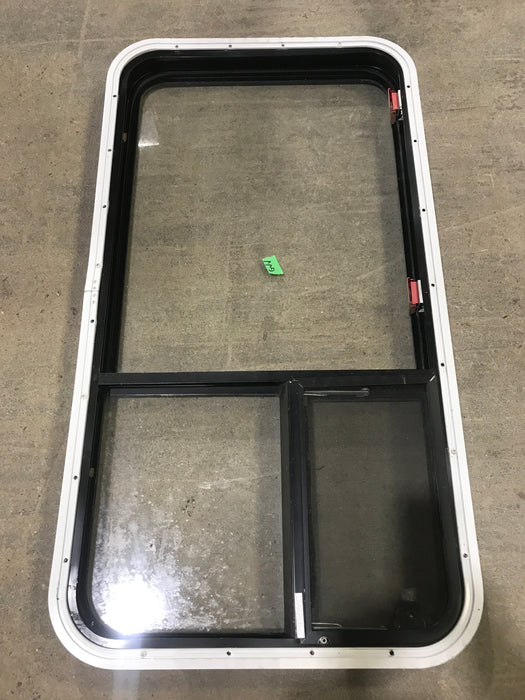 Used Black Radius Emergency Opening Window : 41 1/2" W X 21 1/2" H X 2" D