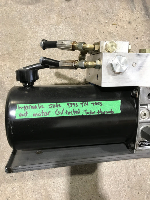 Used TAYLOR-NEWCOMB RV Slide Out Hydraulic Pump/Motor/Tank Assembly