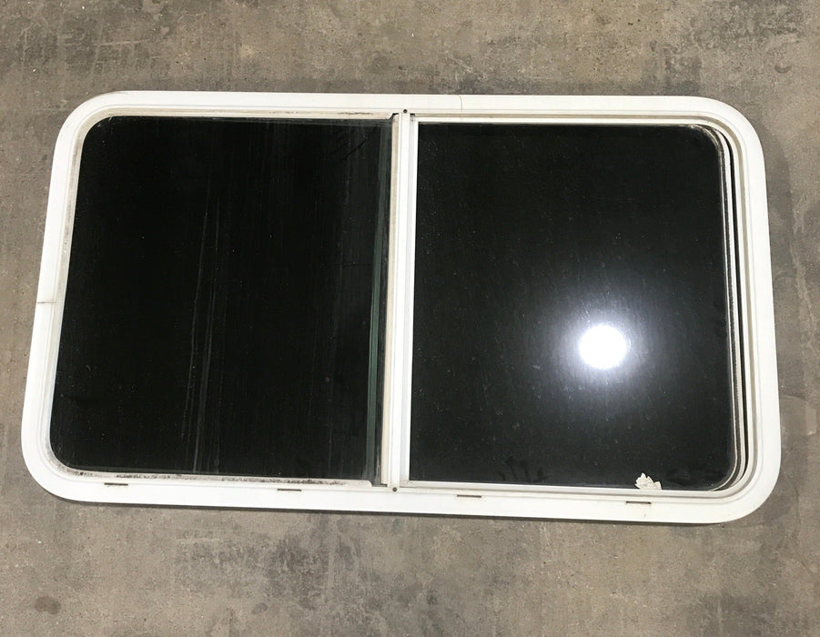 Used White Radius Opening Window : 45 1/4" W x 25 1/2" H x 2" D