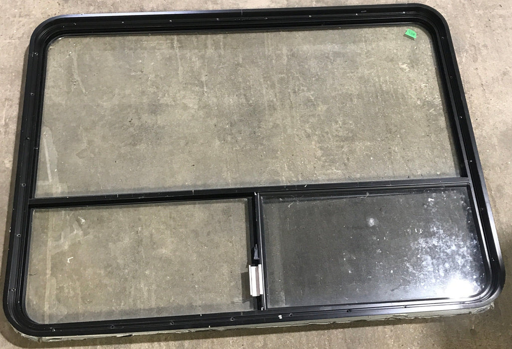 Used Black Radius Opening Window : 48 1/4" W x 35 3/4" H x 1 7/8" D