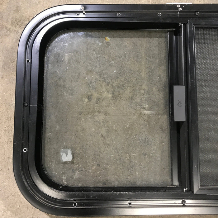 Used Black Radius Opening Window : 23.5" X 14.5" X 1.25"