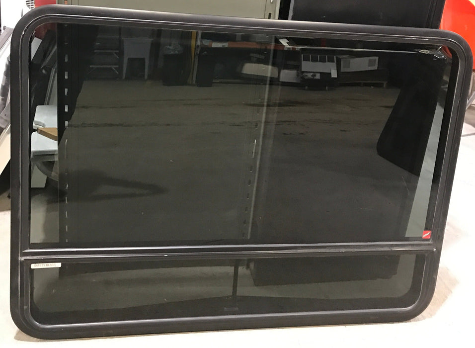 Used Black Radius Opening Window : 47 3/4" W x 34 3/4" H x 2" D