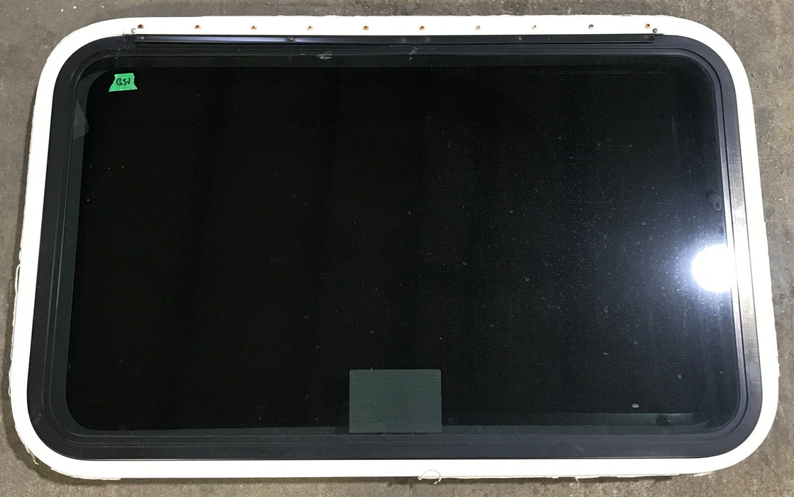 Used White Radius Emergency Opening Window : 35 1/2" W x 21 1/4" H x 1 7/8" D