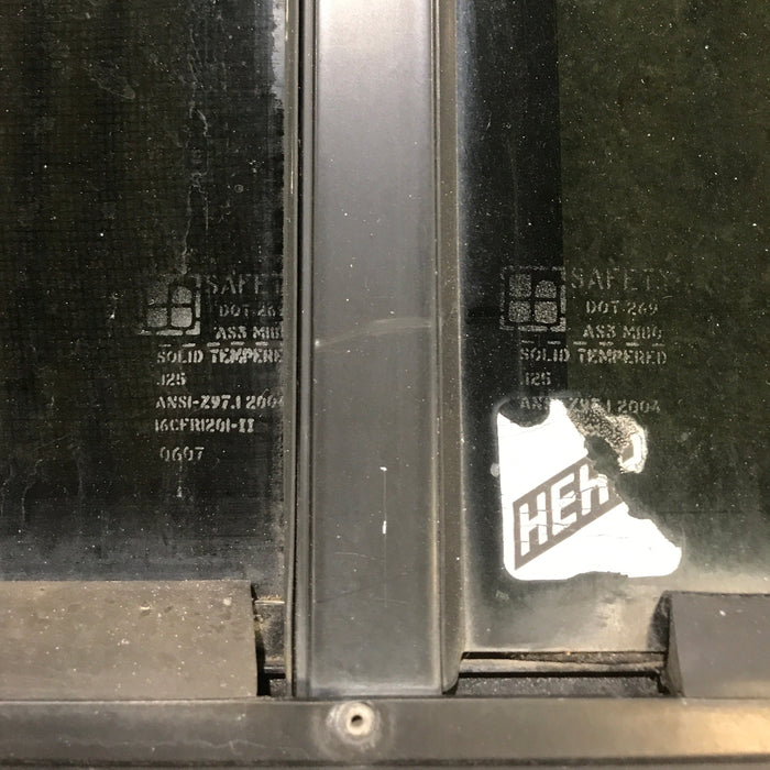 Used Black Radius Opening Window : 29.5" X 14.5" X 1.5"