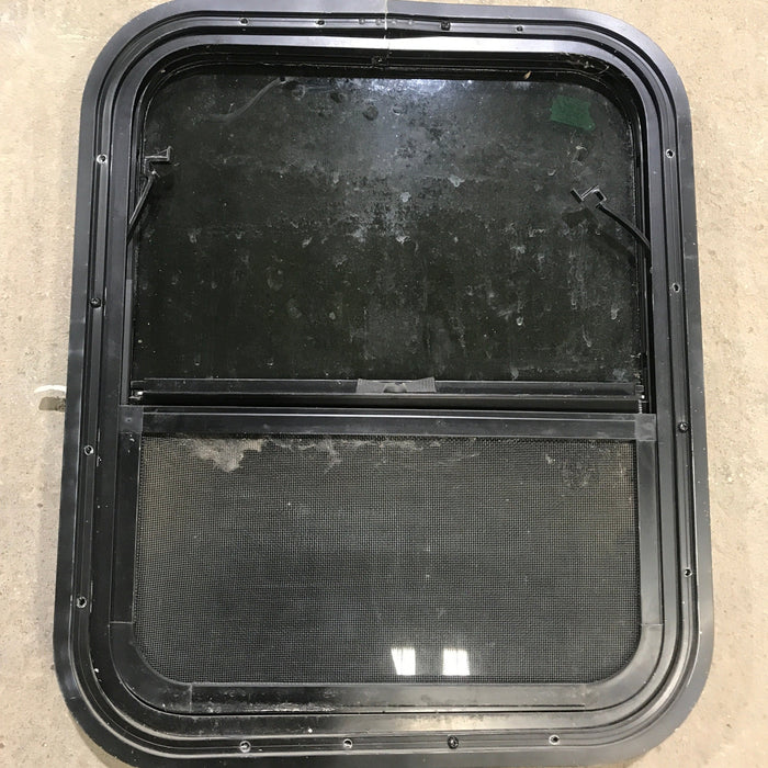 Used Black Radius Opening Window : 21.5" X 17.5" X 1.25"