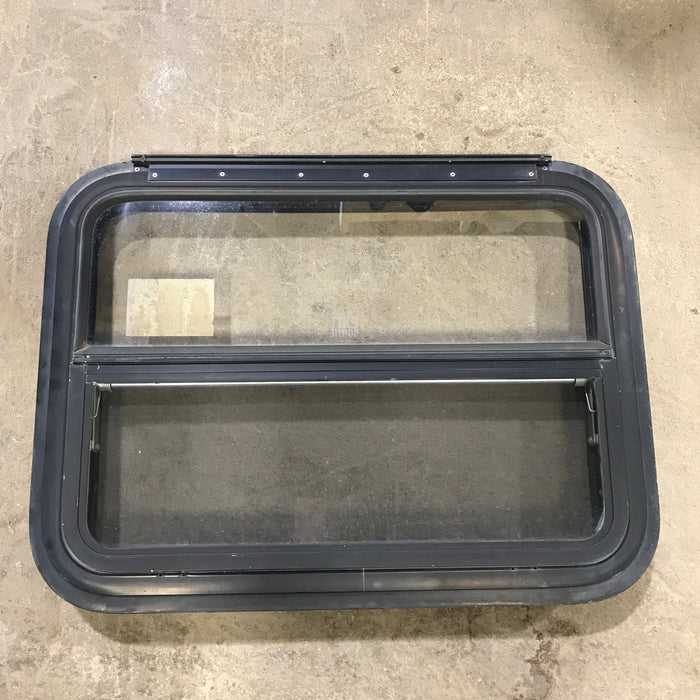 Used Black Radius Emergency Opening Window : 29.5" X 21.5" X 2"