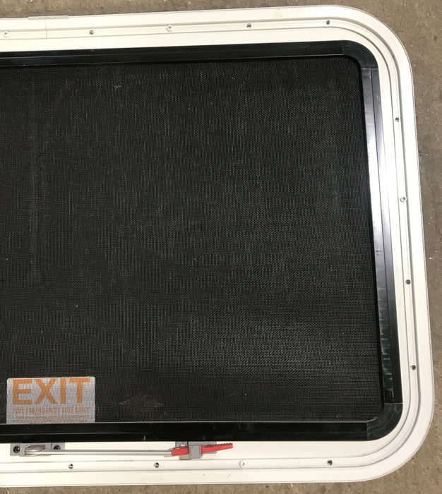 Used White Radius Emergency Opening Window : 35 1/2" W x 21 1/4" H x 1 7/8" D