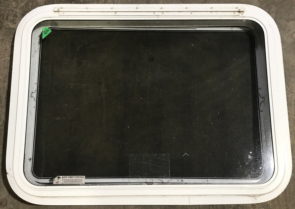 Used White Radius Emergency Opening Window : 29 1/2" W x 21 1/2" H x 1 7/8" D