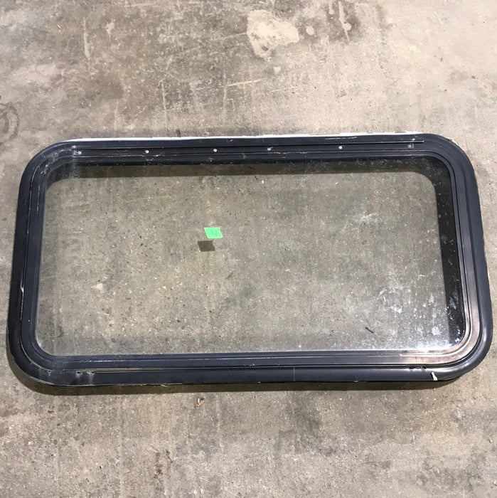 Used Black Radius Emergency Opening Window : 35 1/2" W X 18 1/2" H X 2" D