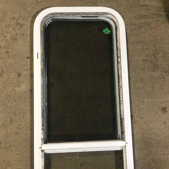 Used White Radius Opening Window : 48" W x 14 3/4" H x 1 7/8" D