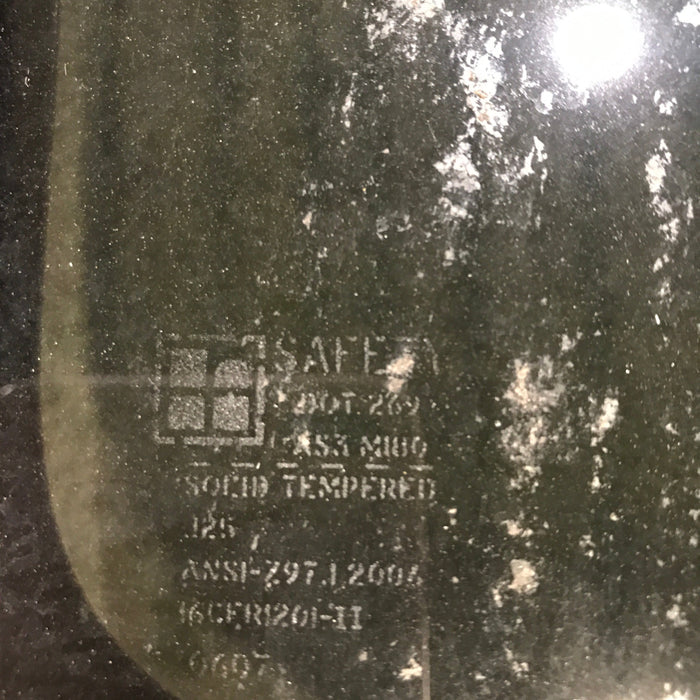 Used Black Radius Emergency Opening Window : 29.5" X 19.5" X 1.5"