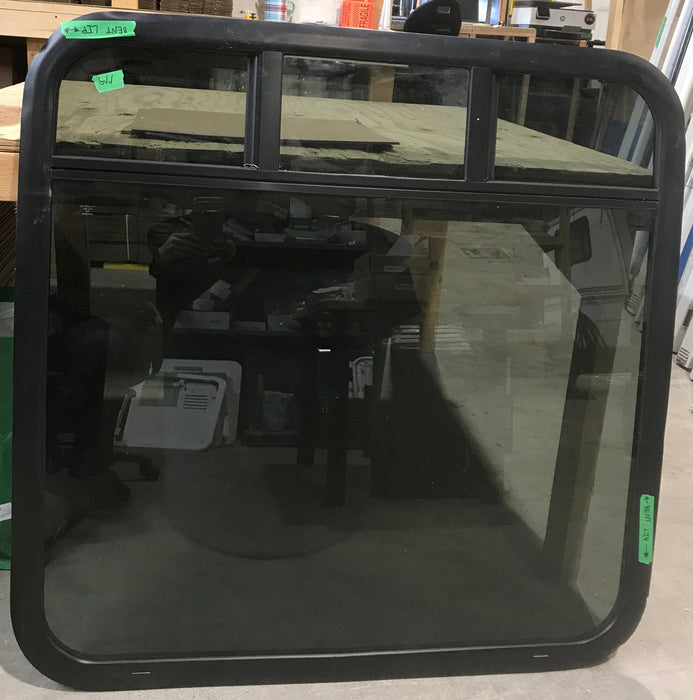 Used Black Radius Opening Window : 35 3/4" W x 36" H x 3/4"