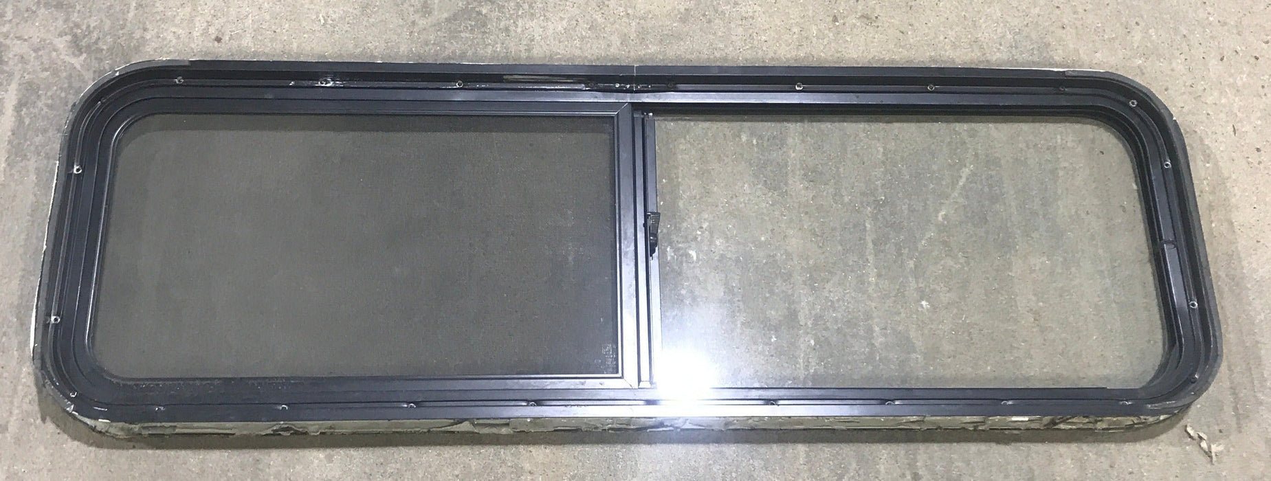 Used Black Radius Opening Window : 47 1/2" W x 14 1/2" H x 2" D