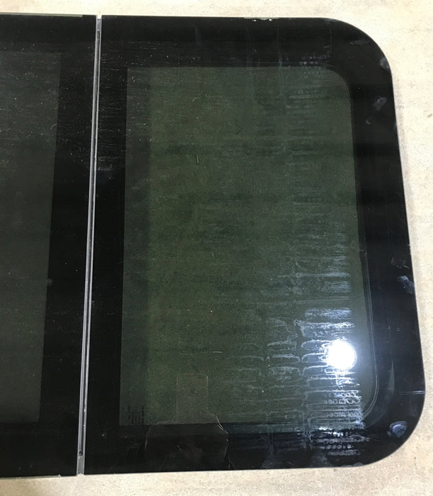 Used Black Radius Frameless Opening Window : 39 1/4 X 23 1/2 X 1 1/2" D