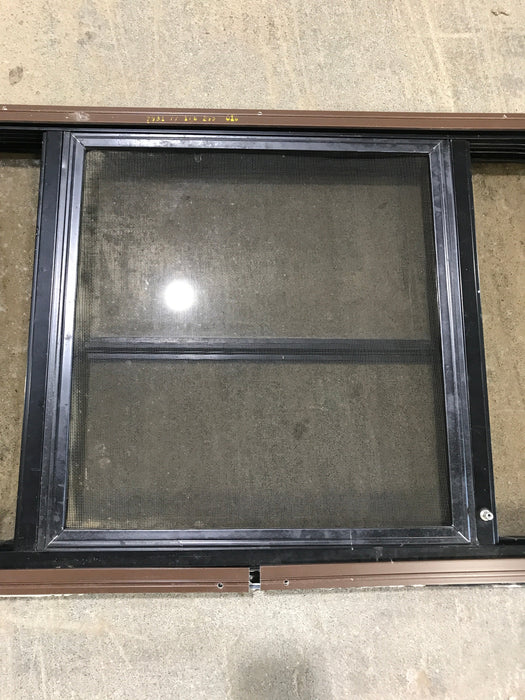 Used Black Radius Opening Window : 30 1/2" W x 18 3/4" H x 1 1/2" D