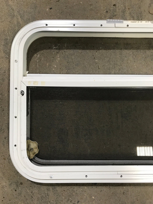 Used White Radius Opening Window : 23 1/2" W x 17 1/2" H x 1 1/2" D