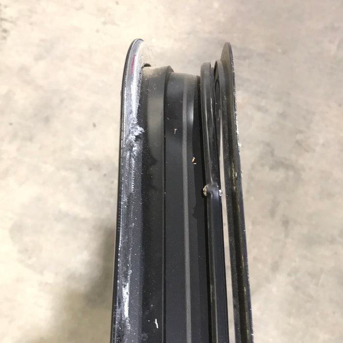 Used Black Radius Opening Window : 47 1/2" W x 34 1/2" H x 2" D