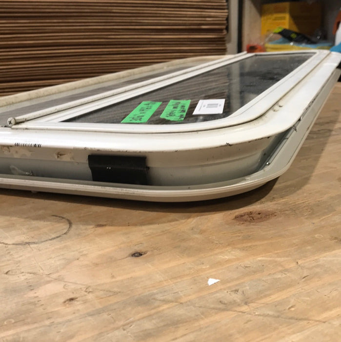 Used White Radius Opening Window : 35 1/2" W X 14 1/2" H X 1 3/4" D