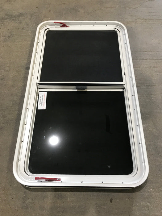 Used White Radius Opening Window : 45 1/4" W x 25 1/2" H x 2" D
