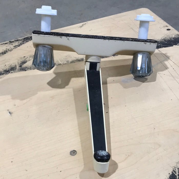 Used 8" Kitchen Faucet, Bone, Smoked Handles