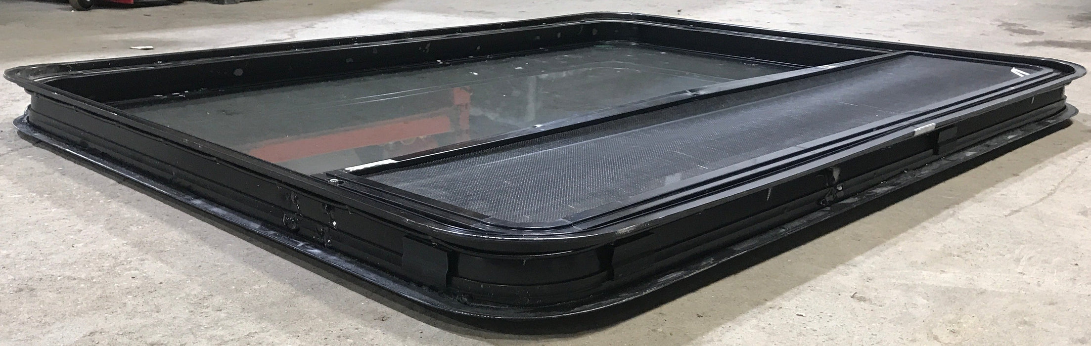 Used Black Radius Opening Window : 48" W x 35 1/2" H x 2" D