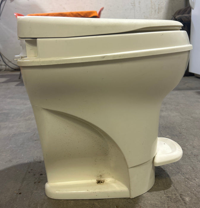 Used Toilet Thetford Toilet, High Profile, Foot Flush, Parchment - Aqua-Magic V , 31688