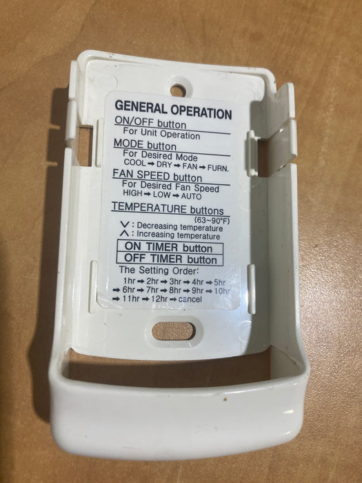 Used Carrier Air Conditioner Remote/ Thermostat Cradle - 44-50020-00