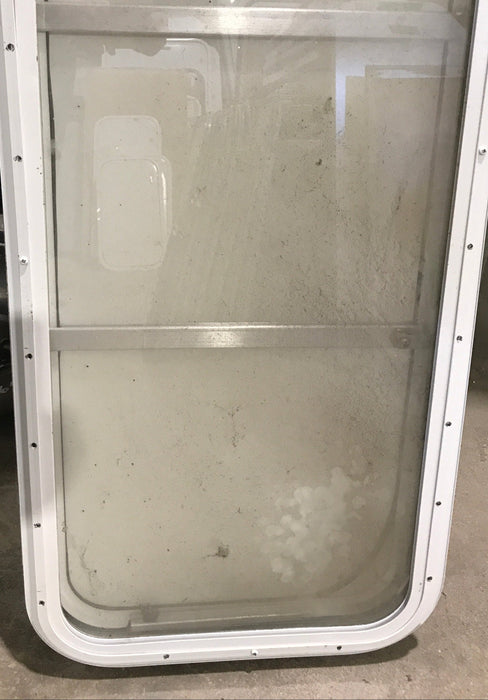 Used Radius Opening Rock Guard Covered Window: 59 1/2"  X 17 1/2"  X 1 1/2" D