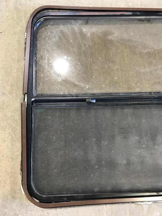 Used Black Radius Opening Window : 35 1/2" W x 30 1/4" H x 1" D