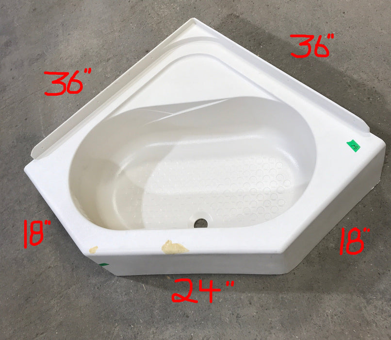Used Shower Base (pan) W/ Seat - Young Farts RV Parts