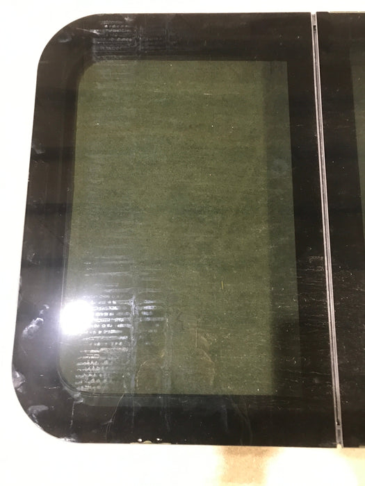 Used Black Radius Frameless Opening Window : 39 1/4 X 23 1/2 X 1 1/2" D
