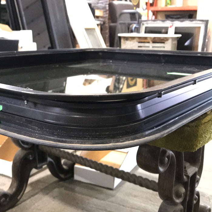 Used Black Radius Non Opening Window : 28 3/4 X 23 1/2 X 2" D
