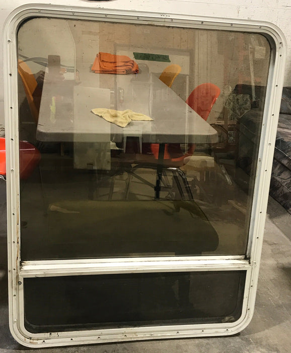 Used White Radius Opening Window : 45 1/2" W x 35 1/2" H x 2" D