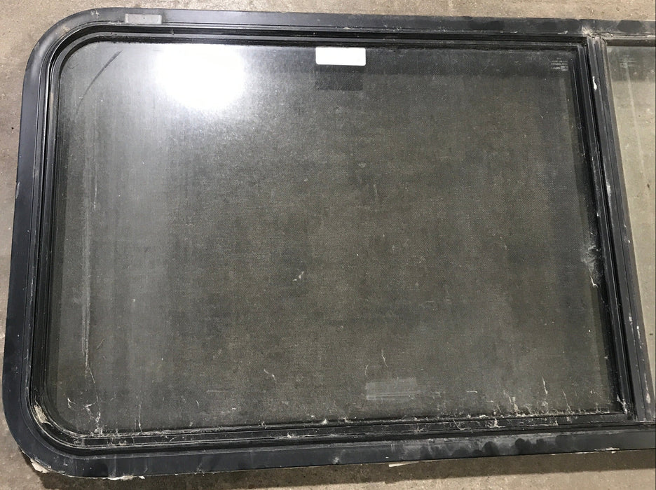 Used Black Radius Opening Window : 60 1/4" W x 21 3/4" H x 1 7/8" D
