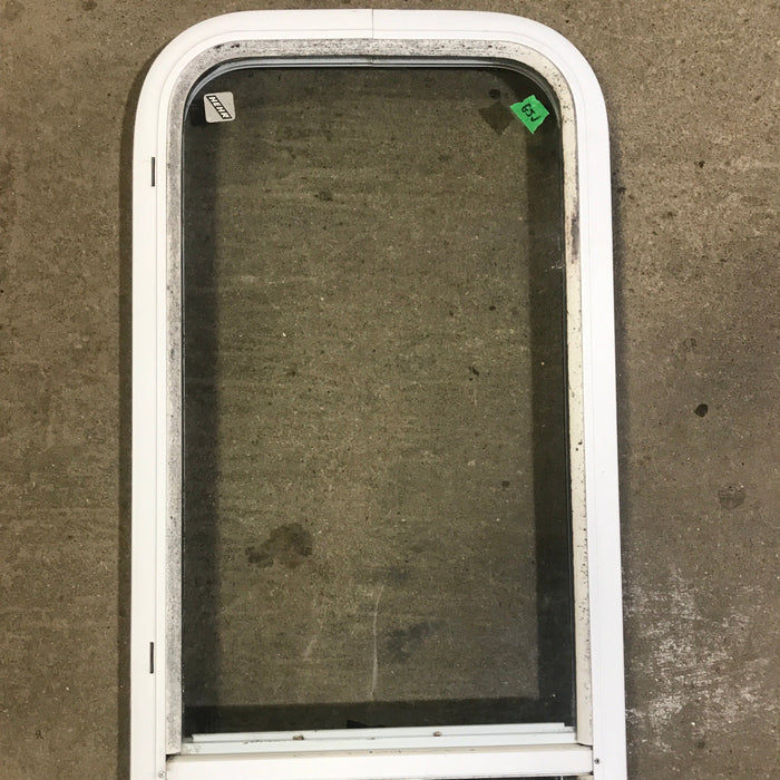 Used White Radius Opening Window : 48" W x 14 3/4" H x 1 7/8" D