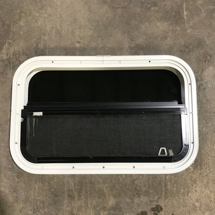 Used White Radius Opening Window : 23.5" X 14.5" X 1.875"