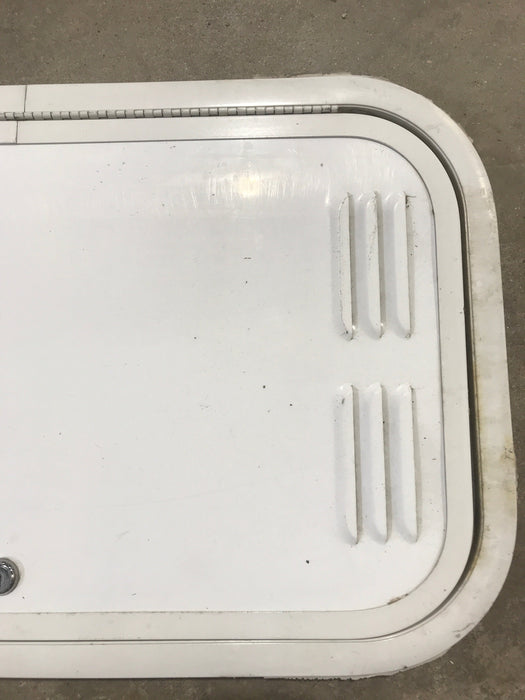 Used Radius Cornered Propane / Battery Cargo Door 13 3/4" x 24" x 1"D