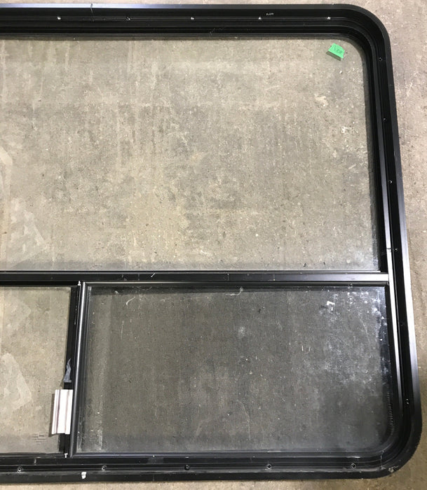 Used Black Radius Opening Window : 48 1/4" W x 35 3/4" H x 1 7/8" D