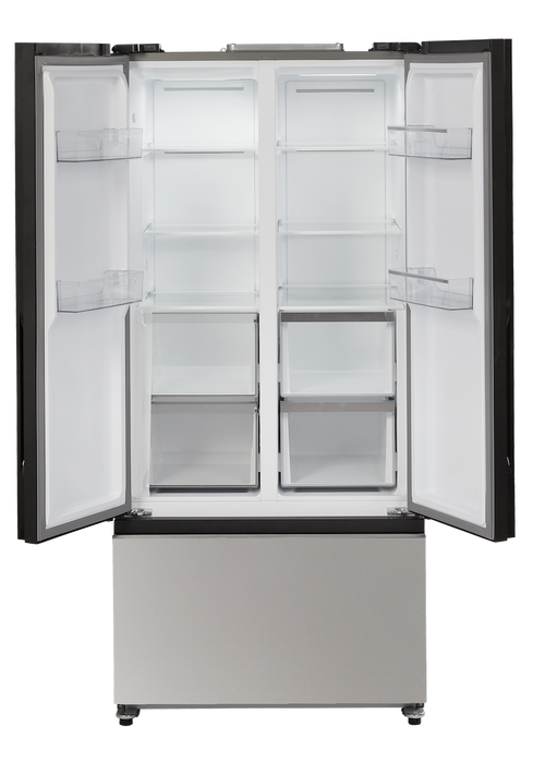 Invision 180-4552 Three Door 12VDC Refrigerator - 17 Cu. Ft. - Stainless Steel