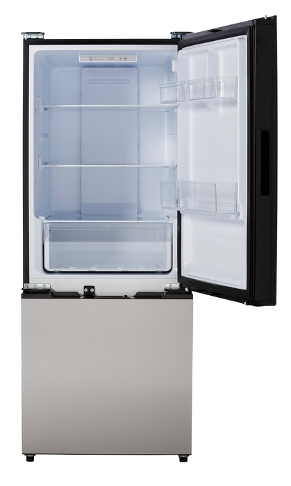 Invision 180-4562 Dual Compartment Refrigerator - 10.7 Cu. Ft. - Dual Swing Hinge - Stainless Steel