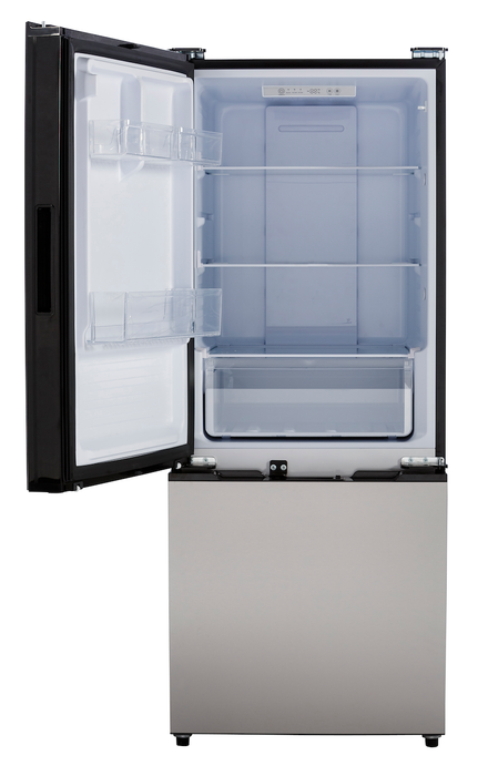 Invision 180-4562 Dual Compartment Refrigerator - 10.7 Cu. Ft. - Dual Swing Hinge - Stainless Steel