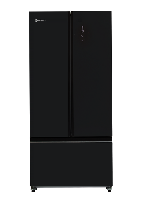 Invision 180-2552 Three Door 12VDC Refrigerator - 17 Cu. Ft. - Black