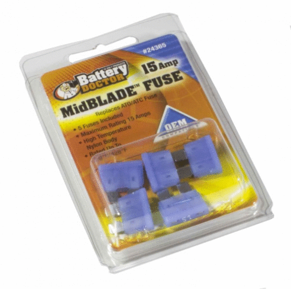 Wirthco 24365 Mid Blade Fuse-15 Amp - Young Farts RV Parts