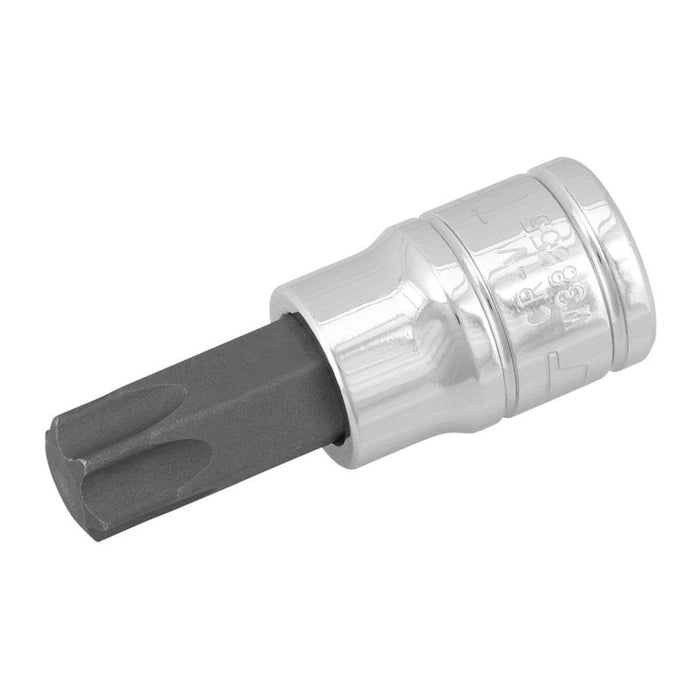Torx Bit Performance Tool W38855 Use With 3/8" Drive Socket, 6 Point, T55, Polished, Alloy Steel Bit With Chrome Vanadium Steel Socket