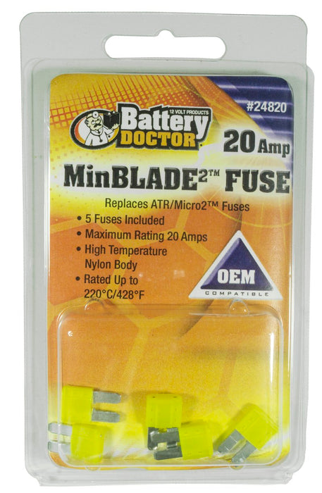 WirthCo 24820 Fuse Minblade 20A 5-Pack - Young Farts RV Parts