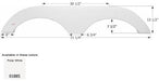 Icon Fender Skirt Various Gulfstream Brands Including Conquest 71-1/4 Inch 13-1/2 Inch Polar White 01885 - Young Farts RV Parts